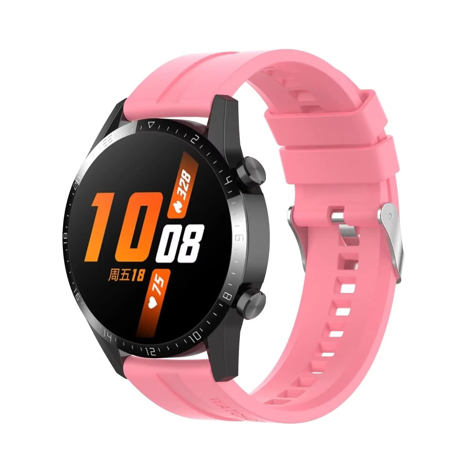 DL3 Mobilak Silicone Bands 20MM Compatible with Samsung Gear Sport/Watch 6/5/4 40mm 44mm/Watch 6 Classic 43mm 47mm/ 5 Pro 45mm/Active 2 40mm 44mm/Amazfit GTS/2/2e/3/3 Pro/4/2 3 4 Mini - Pink