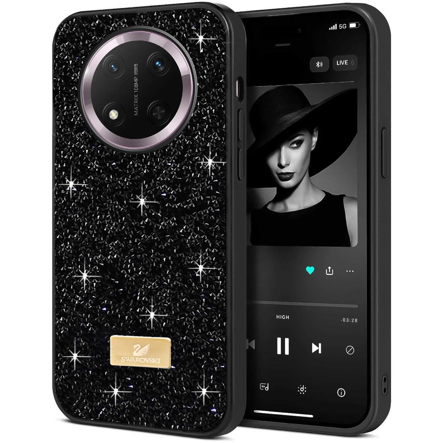Honor X9C — DL3 Mobilak Glitter Protective Case for Honor X9C, Supports wireless charging, Shock-absorbing protection, Scratch-resistant surface