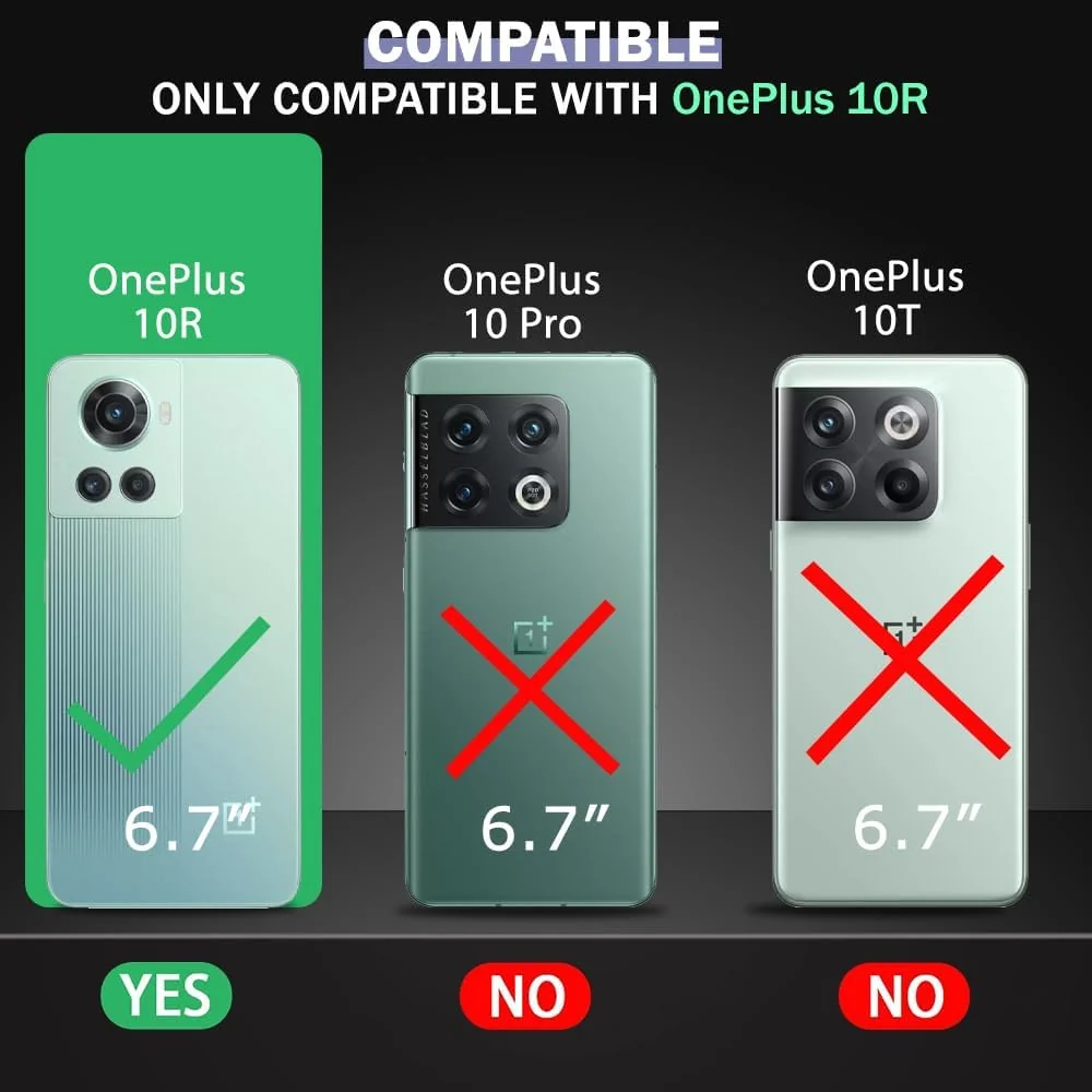 DL3 Mobilak Case Compatible with Oneplus 10R / OnePlus ACE, Cover SiliconeTransparent TPU Gorilla Anti-shock Protector Camera Shockproof Corners - Clear