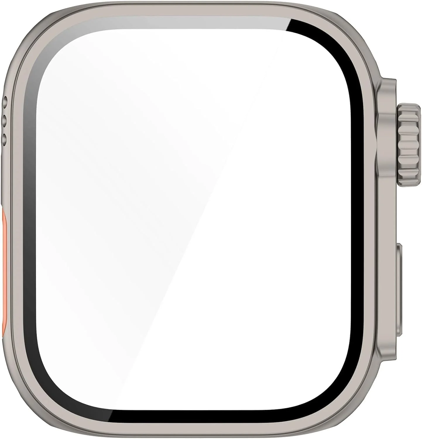 DL3 Mobilak for Huawei Watch Fit 4 2025 Case Screen Protector, [Looks Like iWatch Ultra Case] Built-in Tempered Glass Screen Unique Design Case Cover for Huawei Watch Fit4 - Titanium