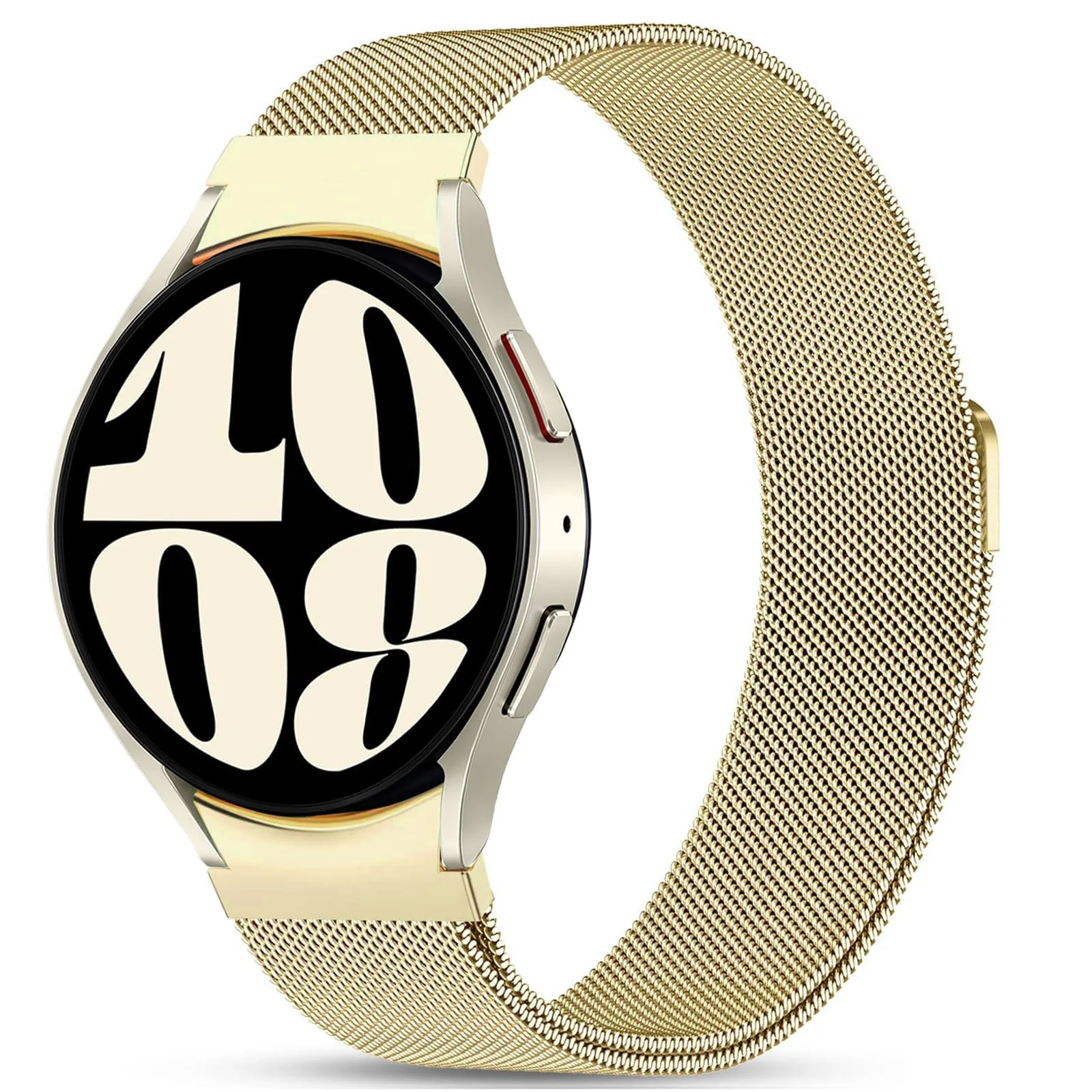 DL3 Mobilak No Gap Metal Band Compatible with Samsung Galaxy Watch 7 6 5 4 FE 40mm 44mm, Galaxy Watch 6 4 Classic 47mm 43mm 42mm 46mm/Watch 5 Pro 45mm, Stainless Steel Wristband Women Men - Gold