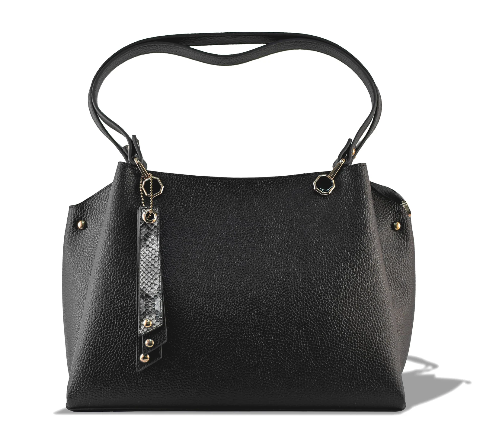 Mobigon Luxury Women’s Handbag Elegant Textured Tote Premium Pebbled Leather with Gold Hardware Spacious Shoulder Bag for Work Office University Shopping and Daily Use (Brown)