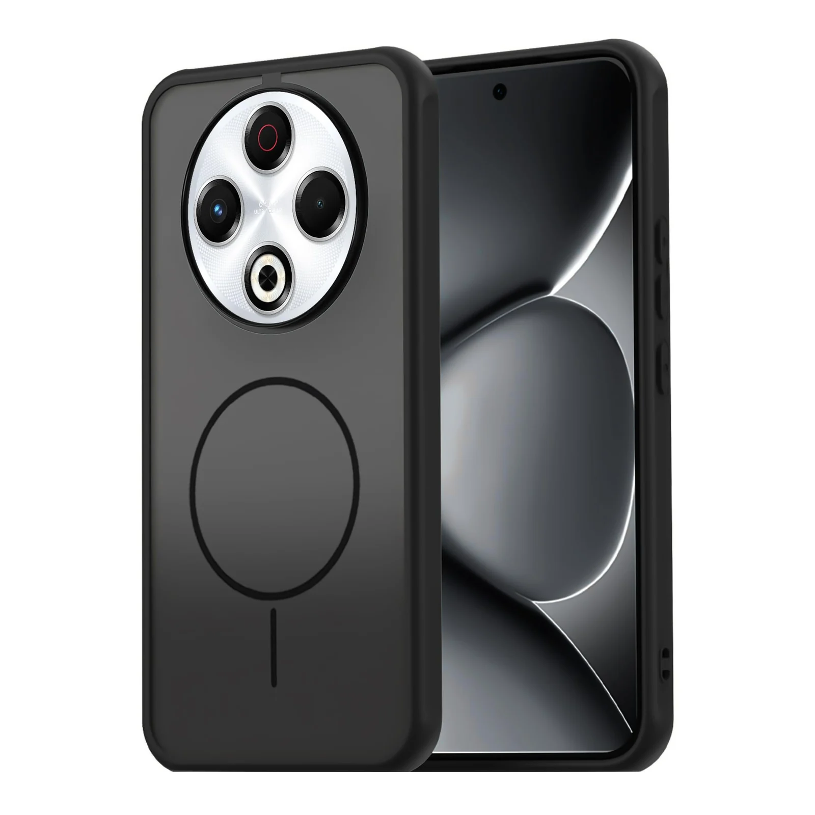DL3 Mobilak Case For Tecno Camon 30 4G Translucent Matte PC Back & Soft TPU Edge, [Not Compatible with MagSafe] Anti-Scratch Shockproof Protective Cover with Full Camera Protection - Black