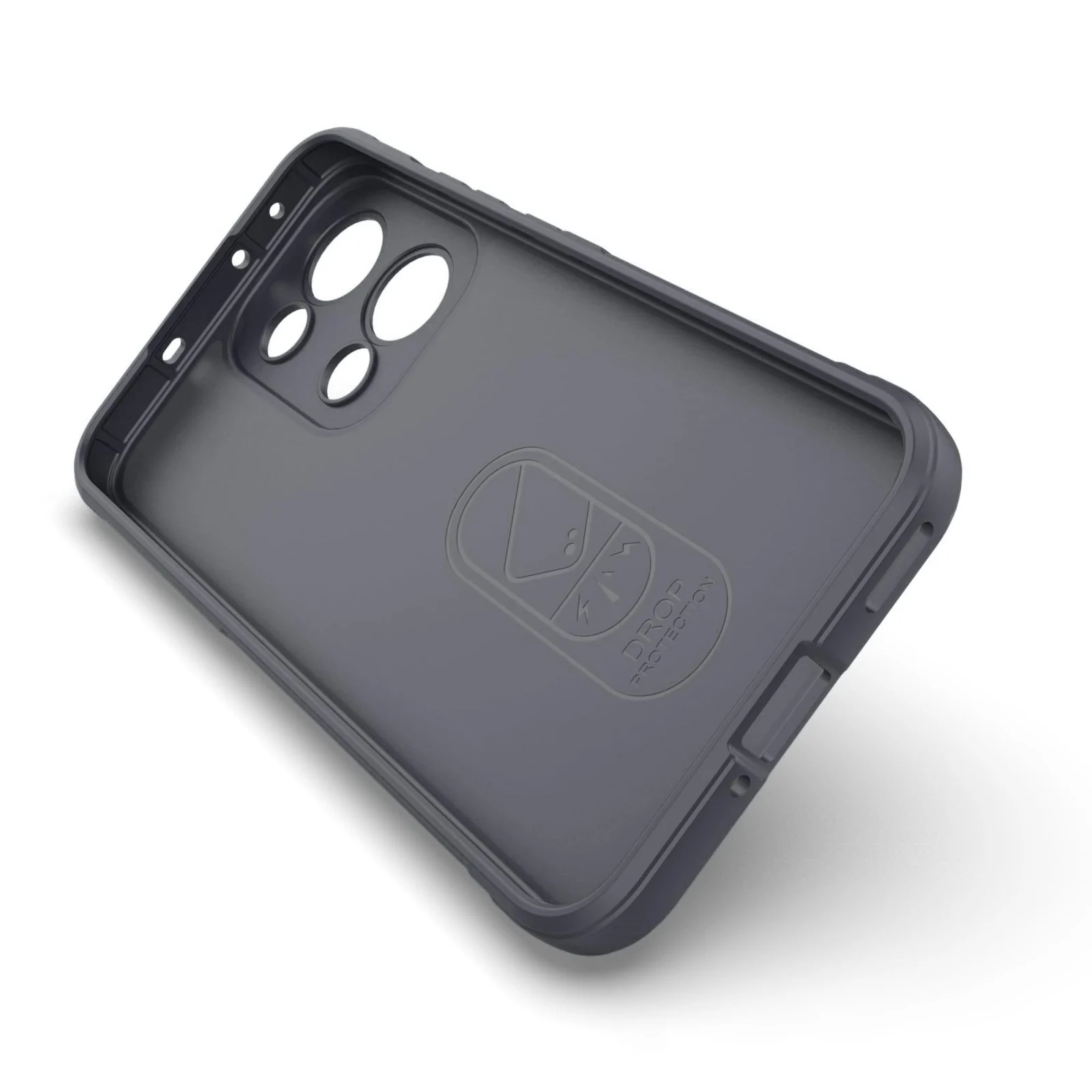 DL3 Mobilak Flexible Silicone and TPU Protective Case with Camera Protection for OPPO Reno 13 5G - Dark Gray