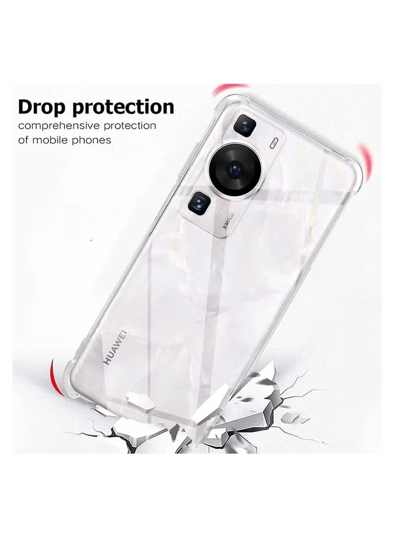 DL3 Mobilak Clear TPU Protective Case for Huawei P60 Pro / Huawei P60 with Camera Protection and Shockproof Design - Clear