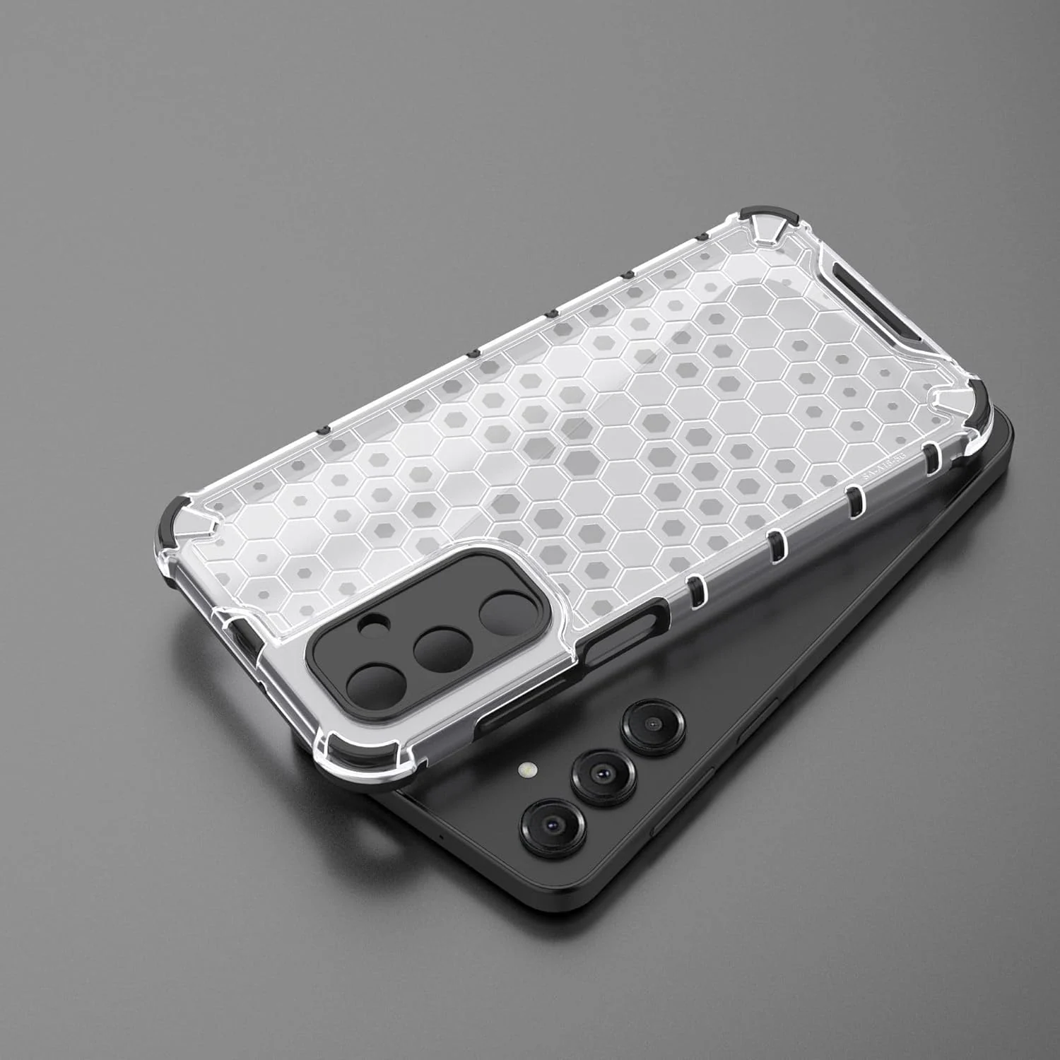 DL3 Mobilak Honeycomb Protective Case for Samsung Galaxy A16 5G / 4G, Shock-absorbing protection, Transparent design, Slim, lightweight profile - Clear