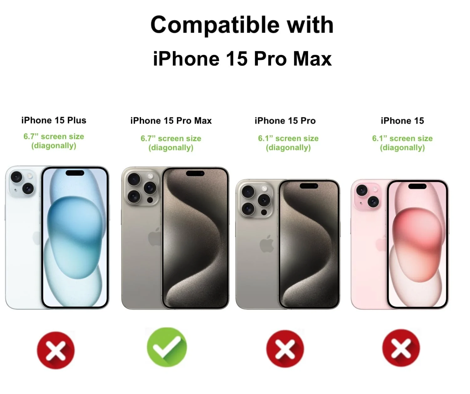 DL3 MOBILAK for iPhone 15 Pro Max Case Clear [Compatible with MagSafe] Slim Magnetic Clear Bumper Case for Enhanced Protection
