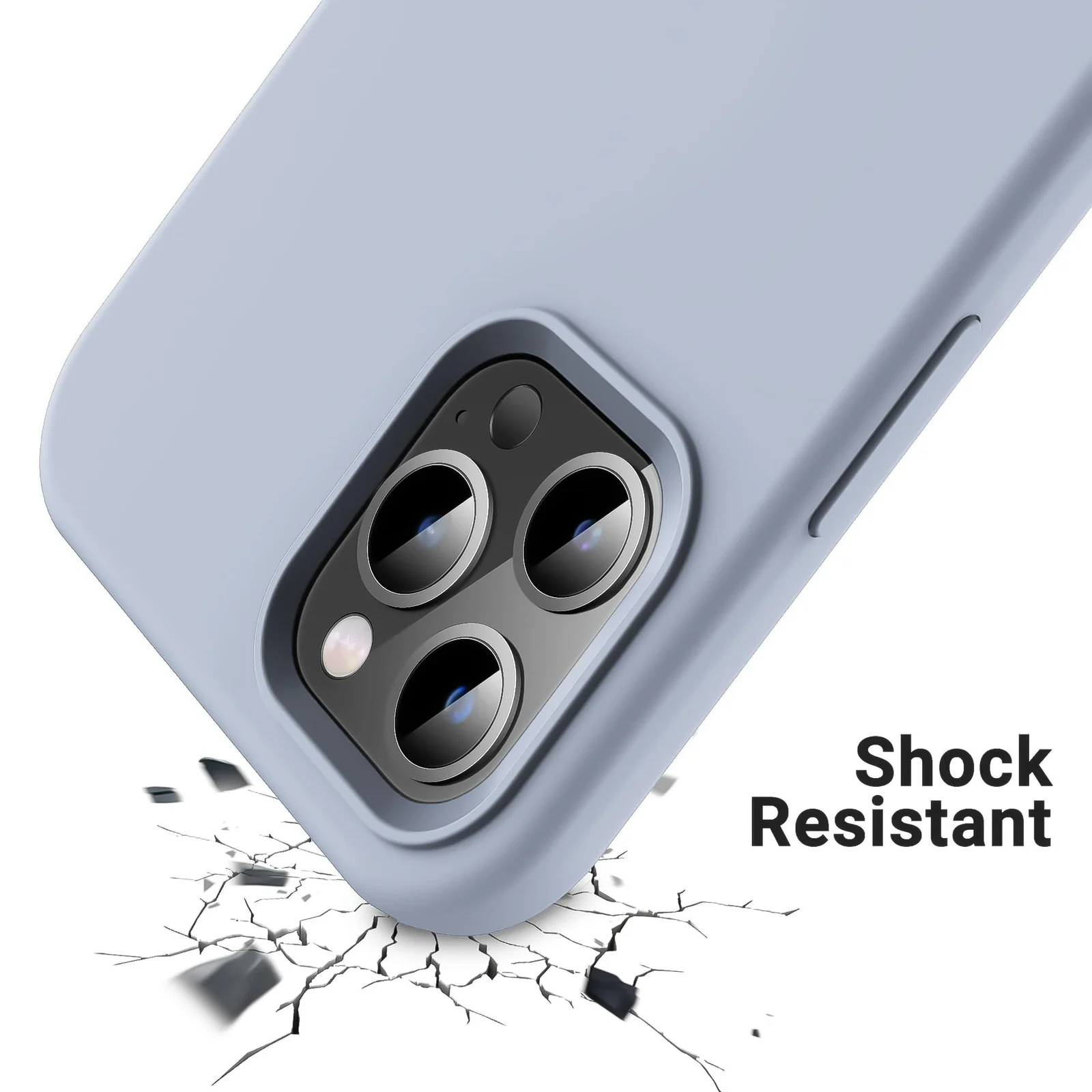 DL3 Mobilak Liquid Silicone Protective Case for iPhone 11 Pro Max (6.5 Inch) with Camera Protection and Microfiber Lining - A Baby Blue