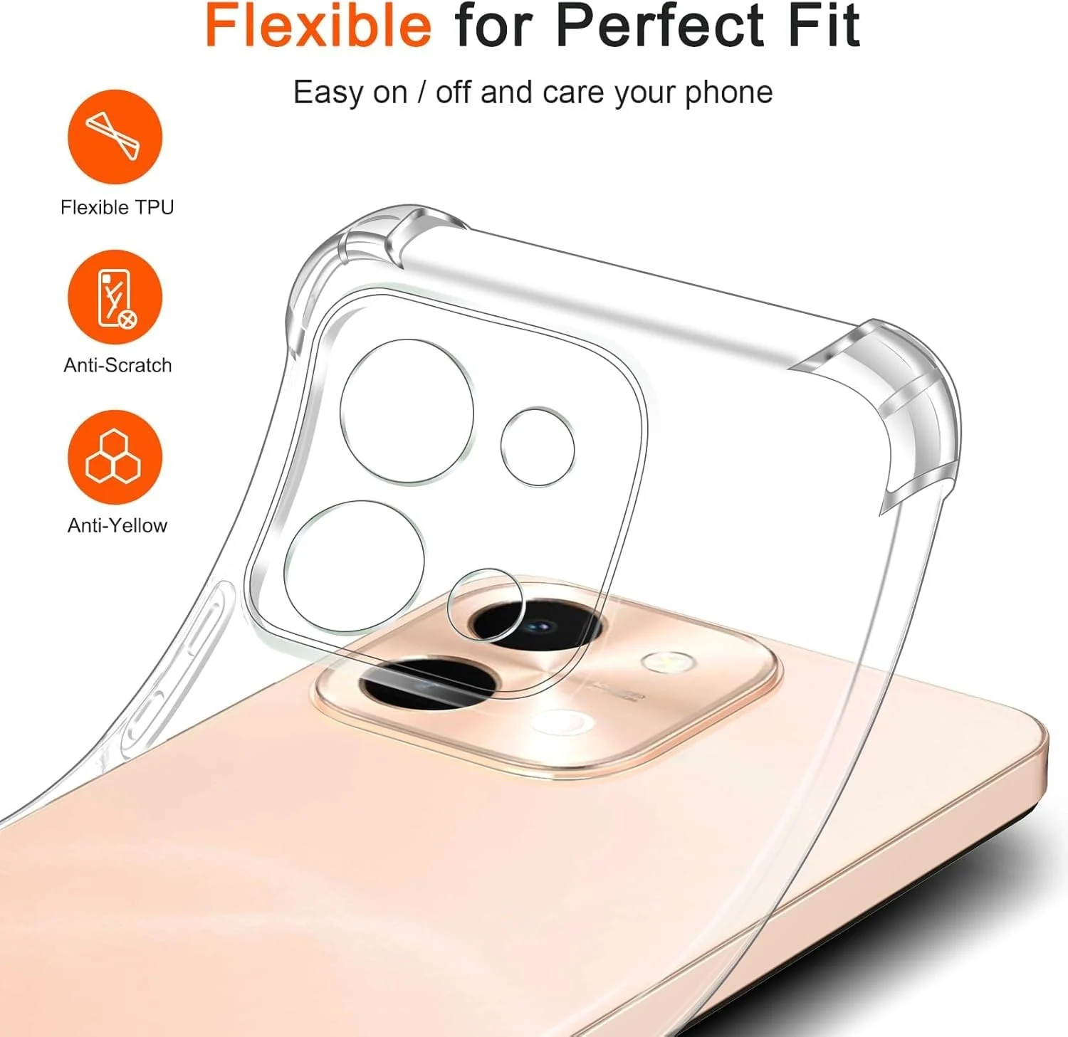 DL3 Mobilak Clear Protective Case for vivo Y28 4G - Clear