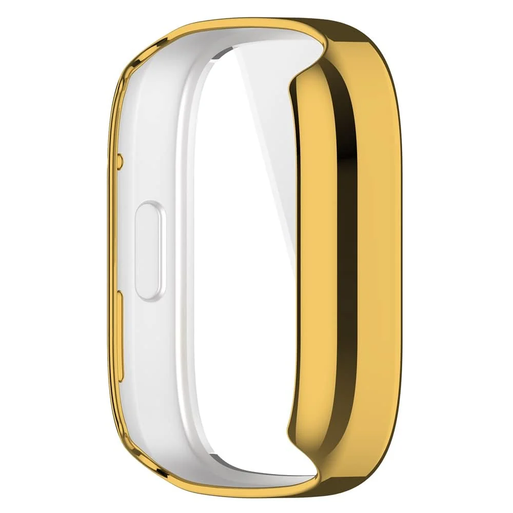 DL3 Mobilak Case Compatible with Xiaomi Redmi Watch 3 (Not Fit Watch 3 Active) Protective Case, Flexible TPU Full Protection Screen Protector Cover Scratch-Resistant Screen Protector Case - Gold