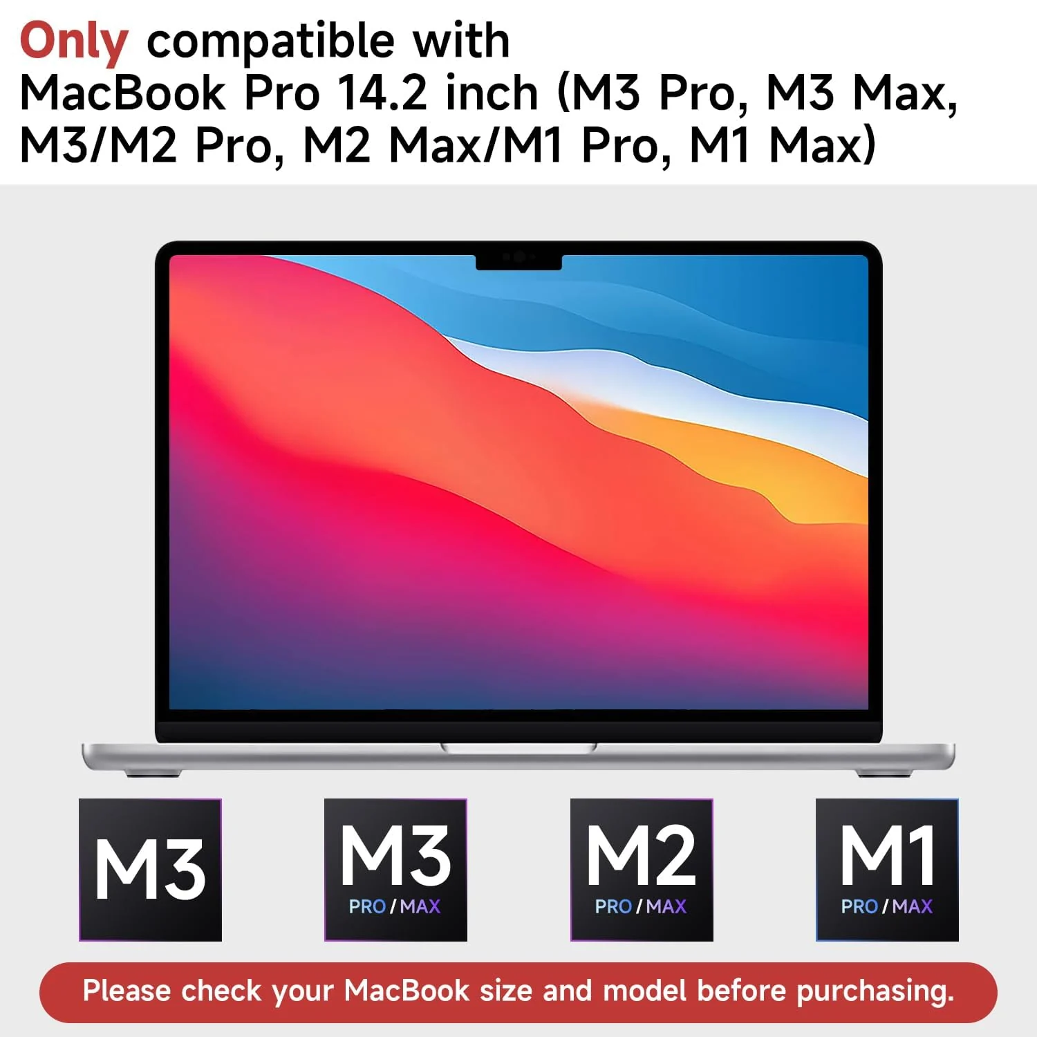 DL3 Mobilak Screen Protector Compatible with MacBook Pro 14 inch (M3 Pro, M3 Max, M3/M2 Pro, M2 Max/M1 Pro, M1 Max), Anti Reflection/Anti Scratch Laptop Screen Protector Guard for MacBook Pro 14.2'' - Clear