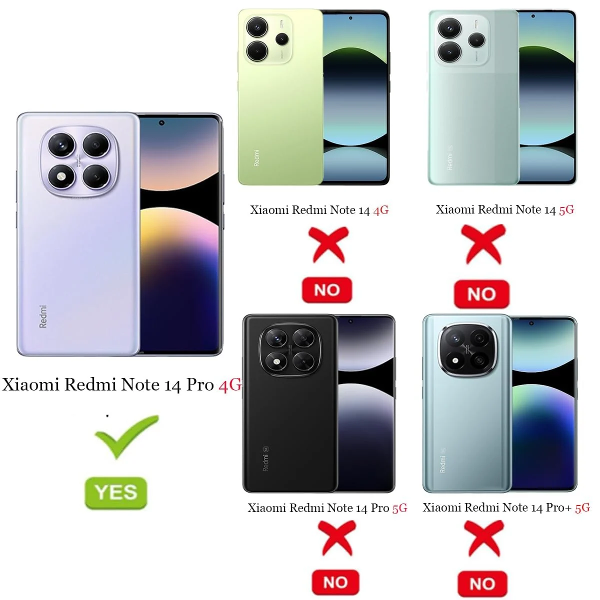 DL3 Mobilak Flexible Silicone and TPU Protective Case with Camera Protection for Xiaomi Redmi Note 14 Pro 4G - Black