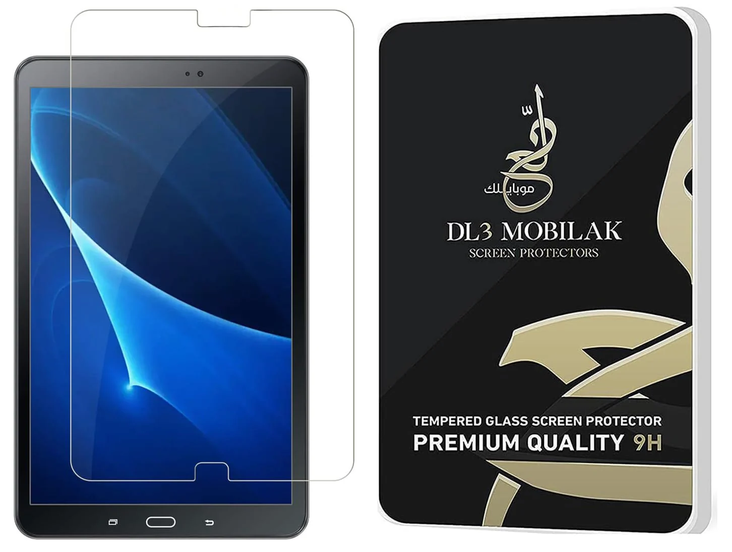 DL3 Mobilak Screen Protector For Samsung Galaxy Tab A 10.1 T580 T585 T587 Tablet Tempered Glass Film [HD Crystal ] [Easy Installation] [Scratch Resistant] [9H Hardness] - Clear