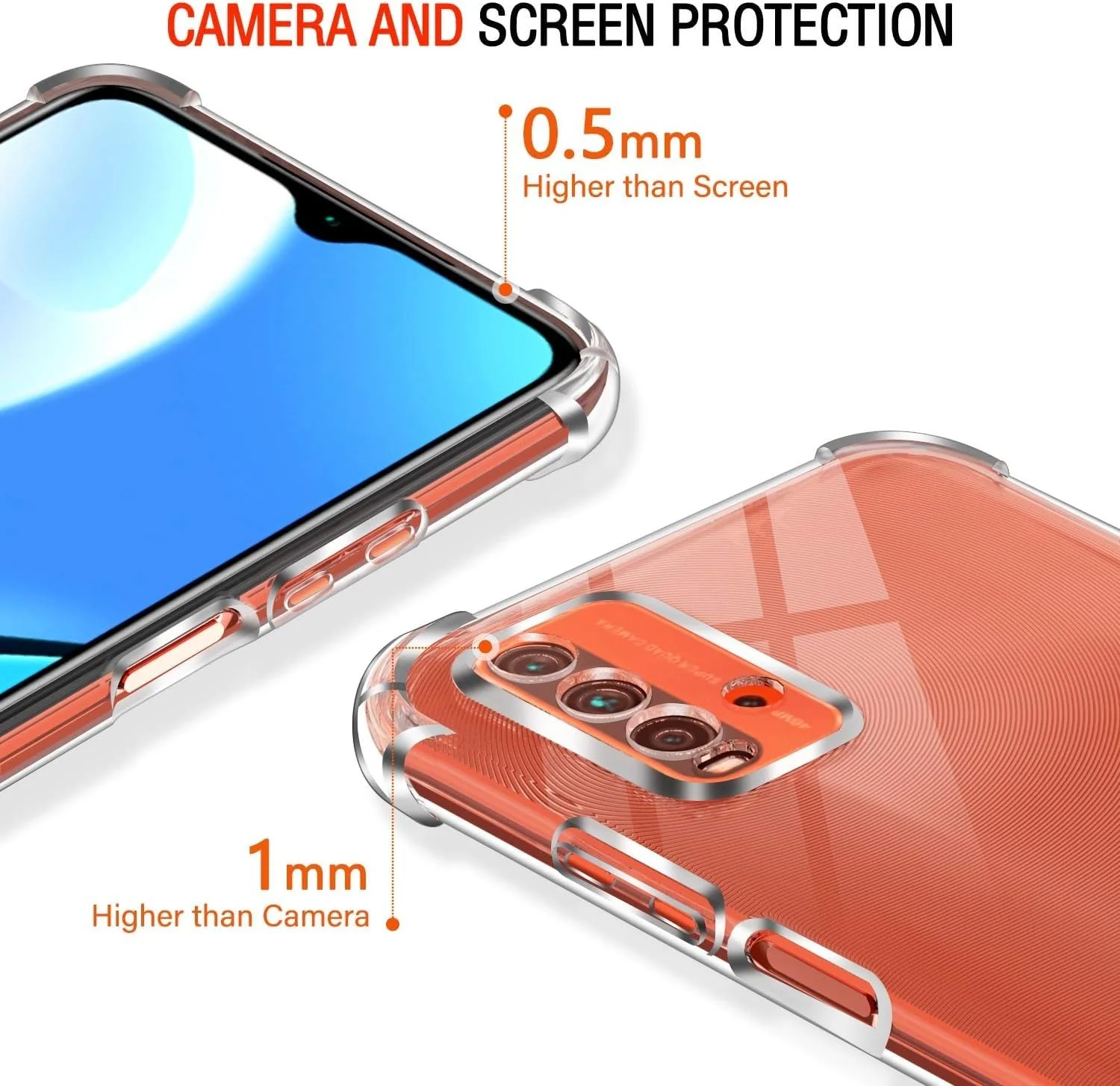 DL3 Mobilak Clear TPU Case for Xiaomi Redmi 9T, Camera protection, Shock-absorbing protection, Scratch-resistant surface - Clear