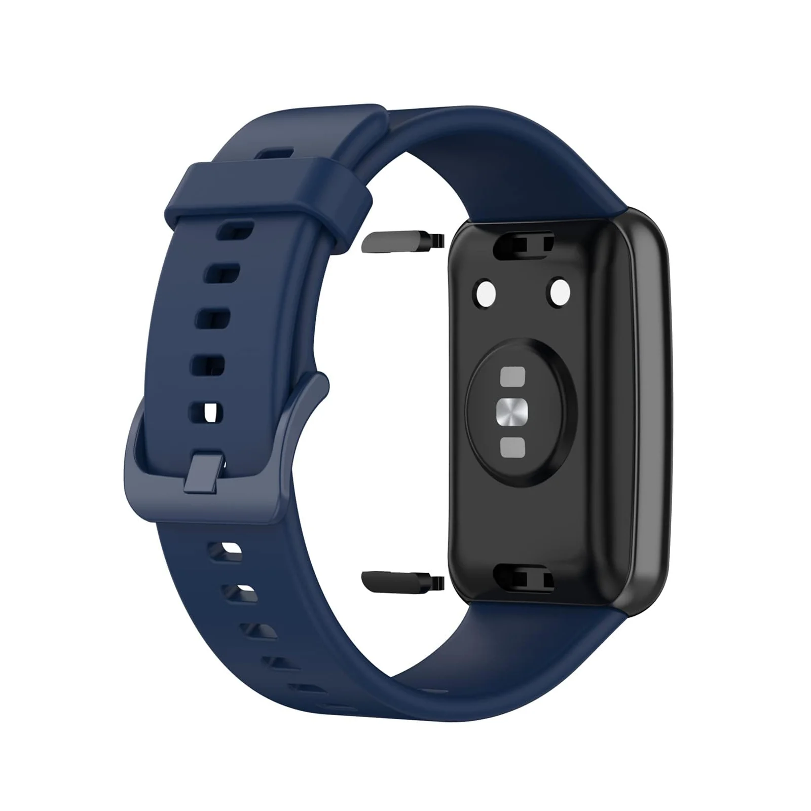DL3 Mobilak Silicone Strap for Huawei Watch Fit, Soft Band Ultra-Light Waterproof Durable Adjustable Replacement Wristband - Dark Blue