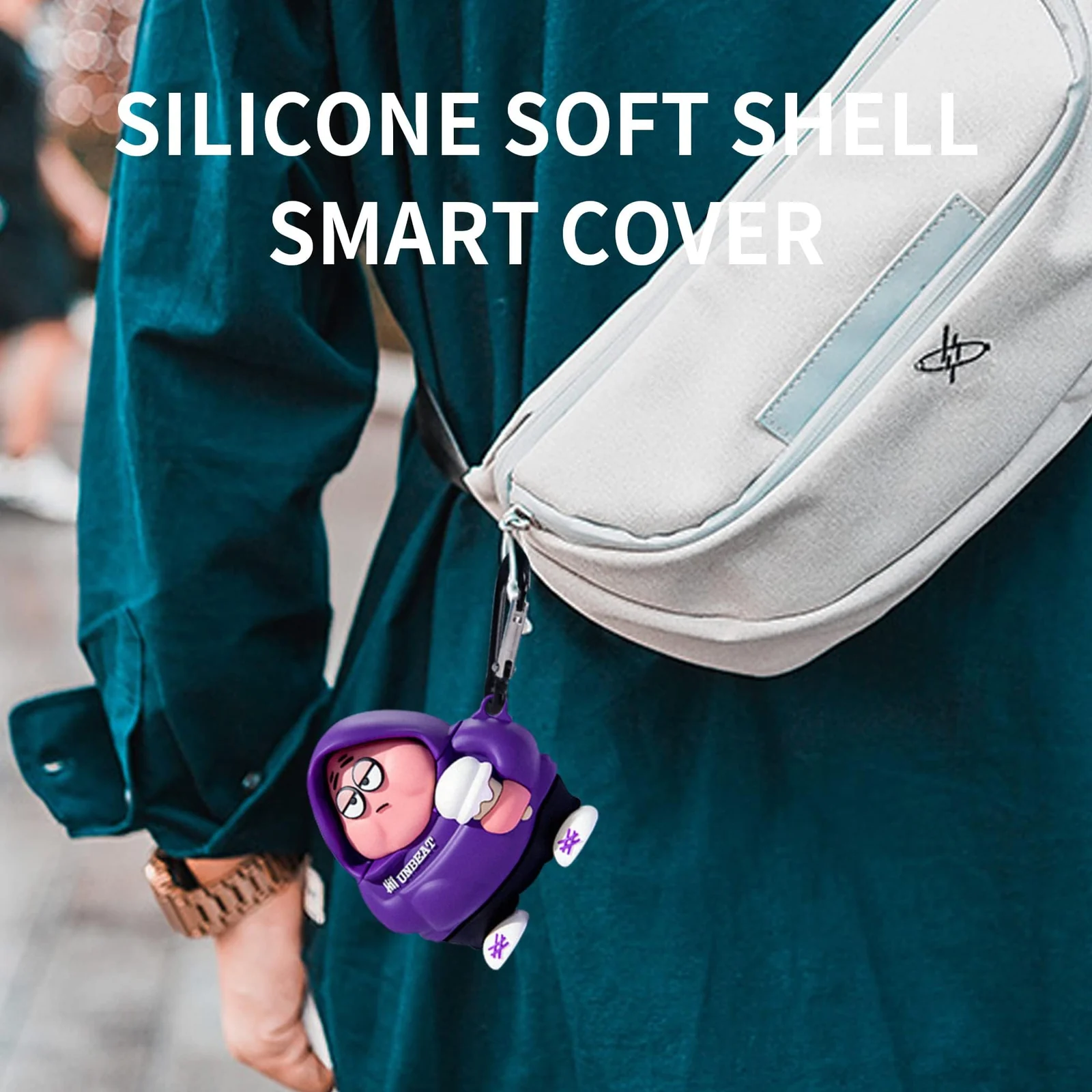 DL3 Mobilak Case Compatible with AirPods Pro 2/1 Gen Soft Silicone Shockproof Cover for Apple iPod Pro 2nd/1st Generation, New 3D Cute Cartoon Creative Fun Case with Keychain Design - Style 29
