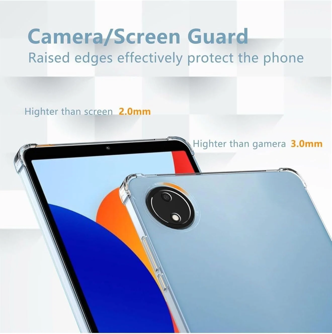 DL3 Mobilak Case For Xiaomi Redmi Pad SE 8.7 Inch, SM-X110/X115/X117, Ultra Thin Silicone Shockproof Back Shell, HD TPU Protective Cover - Clear