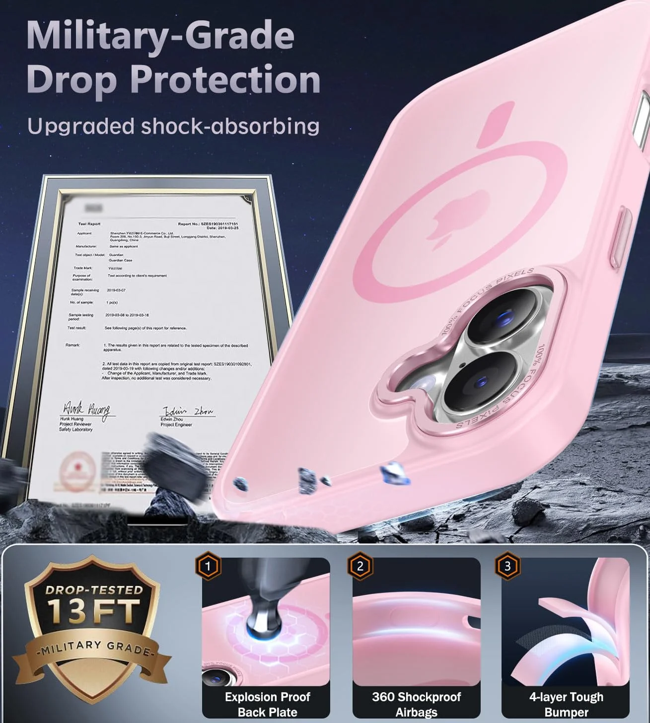 DL3 MOBILAK Protective Phone Case for Apple iPhone 17 - Pink