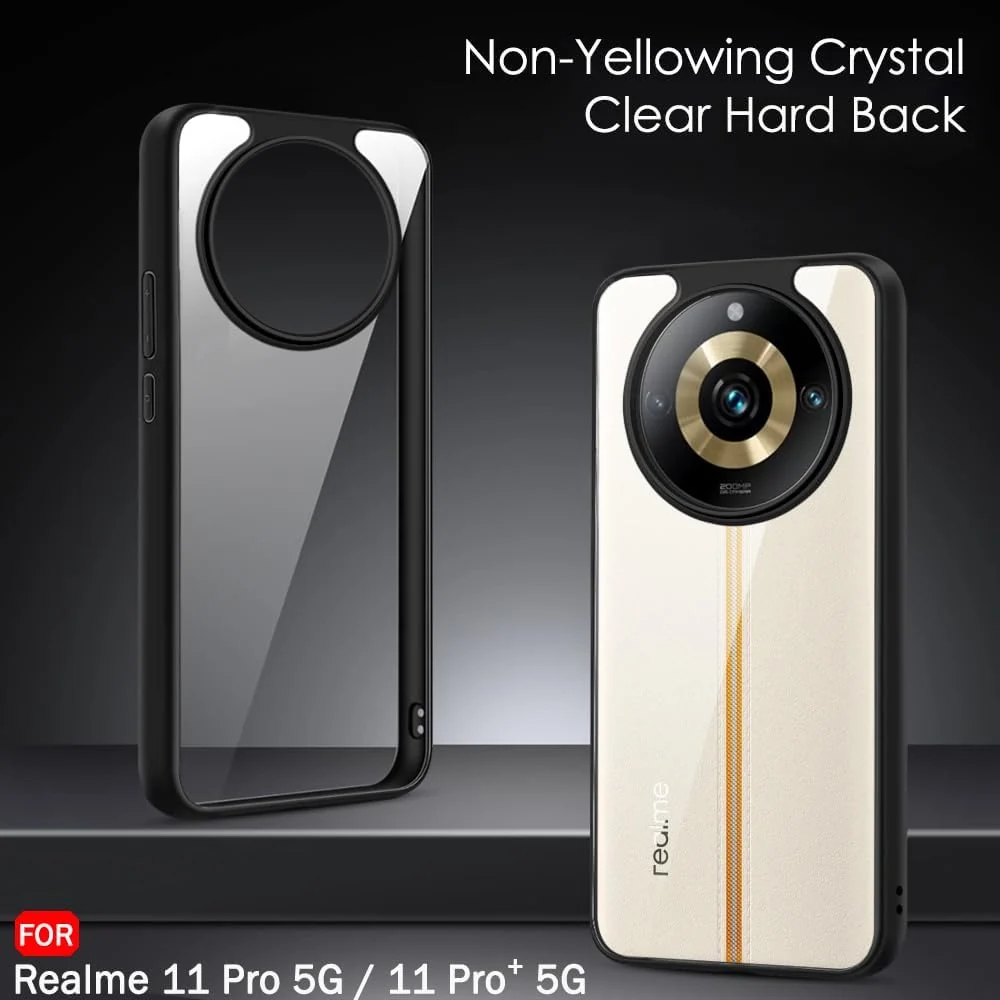 DL3 Mobilak Compatible with realme 11 Pro & realme 11 Pro+ Plus 5G Case, Military-Grade Shockproof Anti-Yellowing, Slim Protective Phone Case Full Bumper Cover - Black