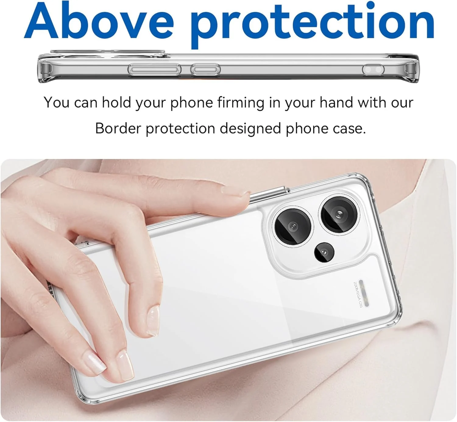 DL3 Mobilak Case Compatible with Xiaomi Redmi Note 13 Pro 4G/Poco M6 Pro 4G (Not Fit 5G) Case Crystal Soft TPU Gel Case Flexible Silicone Anti-Scratch TPU Cover - Clear