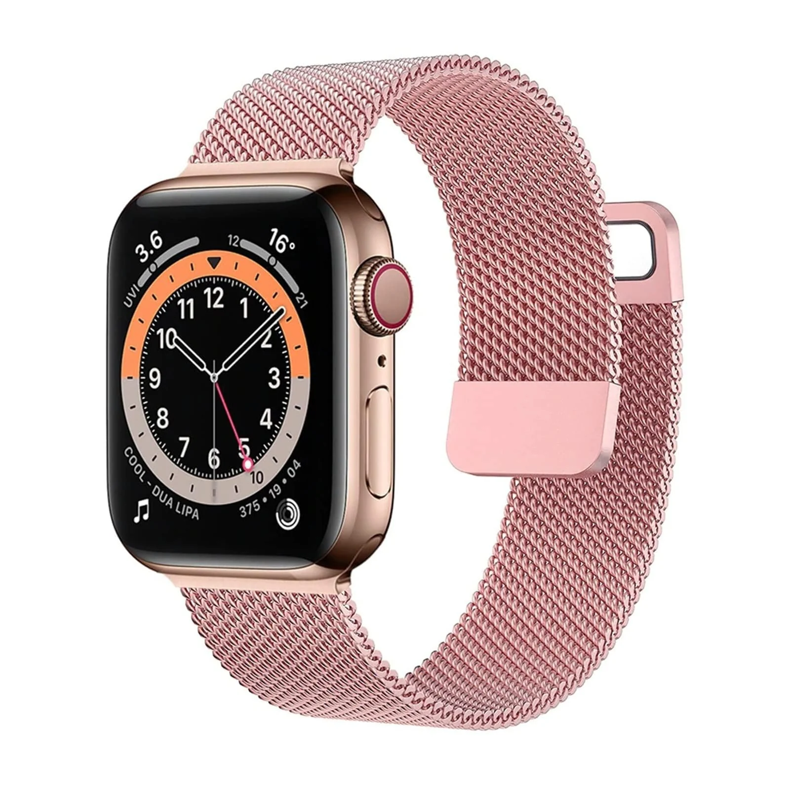 42mm/44mm/45mm/49mm — DL3 MOBILAK Milanese Loop Compatible With Apple Watch Ultra 3 2 1 49mm 46mm 45mm 44mm 42mm, Stainless Steel Mesh Band Magnetic Clasp, Adjustable Metal Strap for iWatch Series 11/10/9/8/7/6/5/4/SE - A.Pink