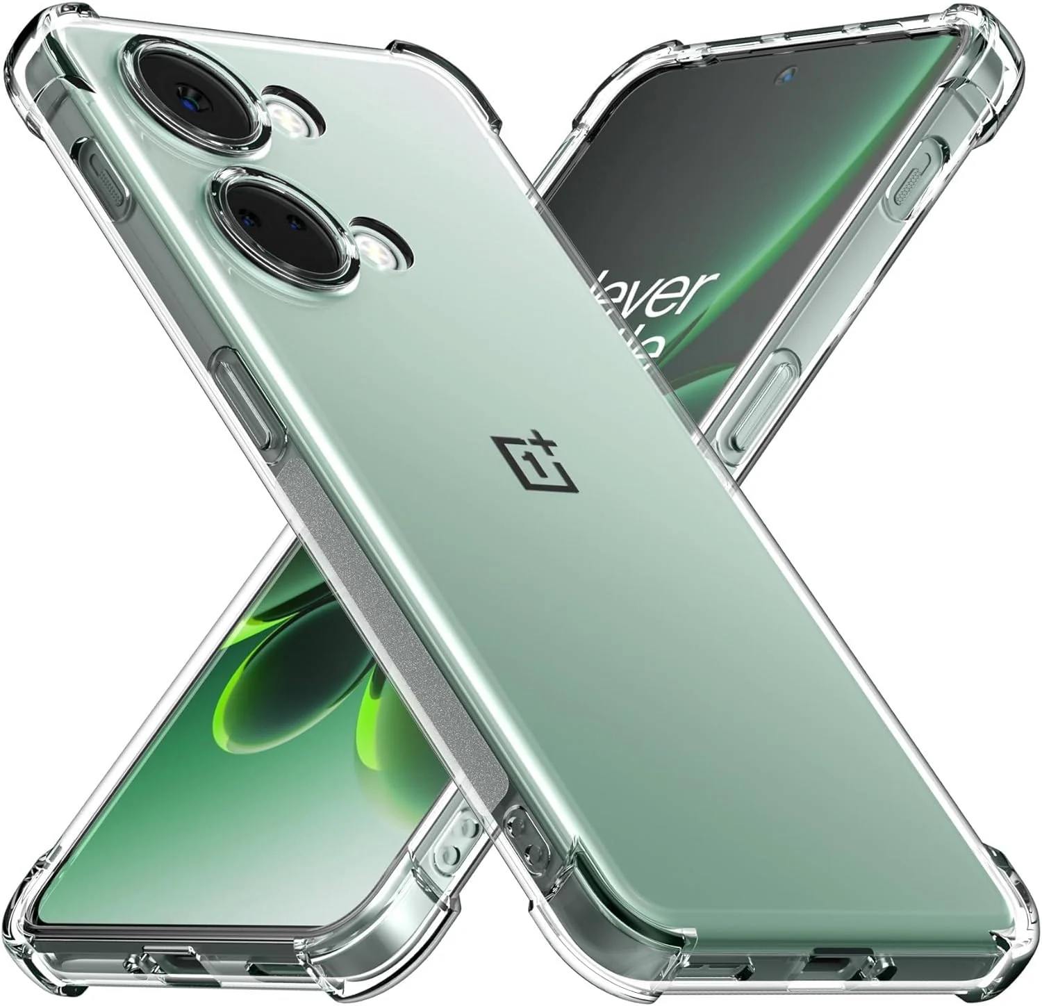 DL3 Mobilak Case Compatible with Oneplus Nord 3, Cover Silicone TPU Gorilla Anti-shock Protector Camera Shockproof Corners - Clear