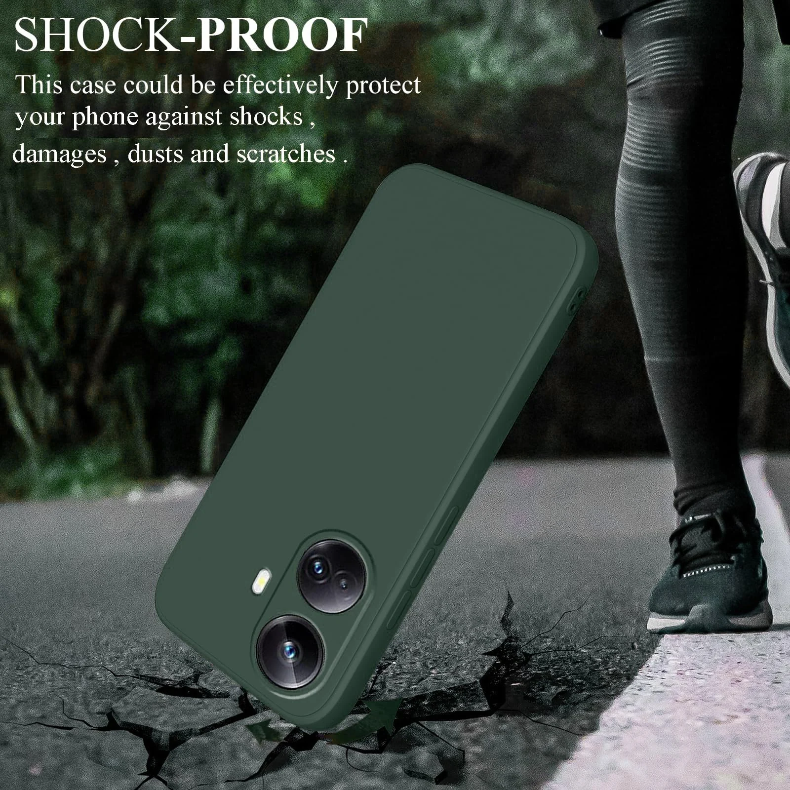 DL3 Mobilak Soft Silicone Gel Bumper Case for realme 10 pro plus - Green