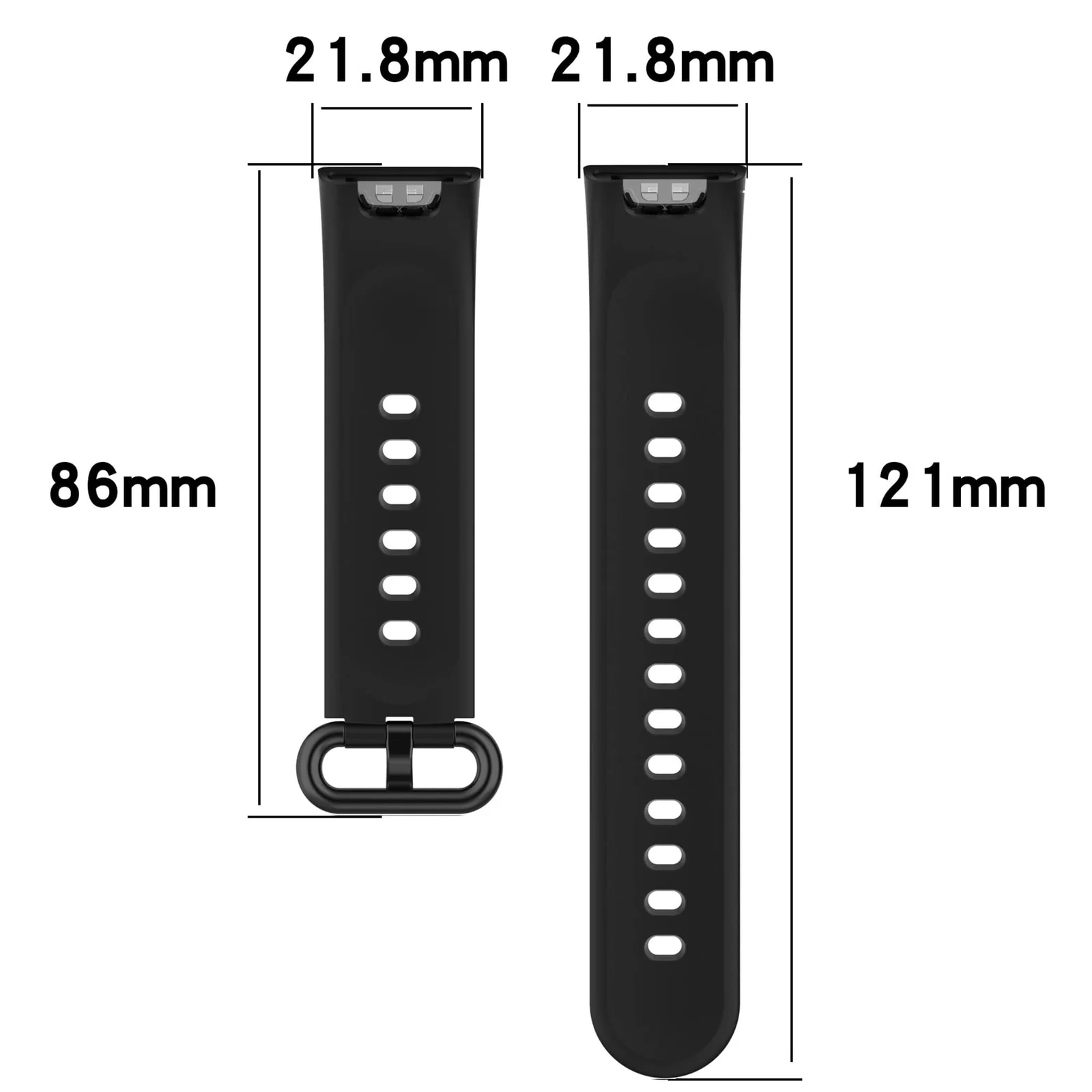 DL3 Mobilak Strap Compatible with Xiaomi Redmi Watch 2 Lite/Poco Watch/Redmi Watch 2 / Horloge 2 Soft Replacement Sport Silicone Strap - Black