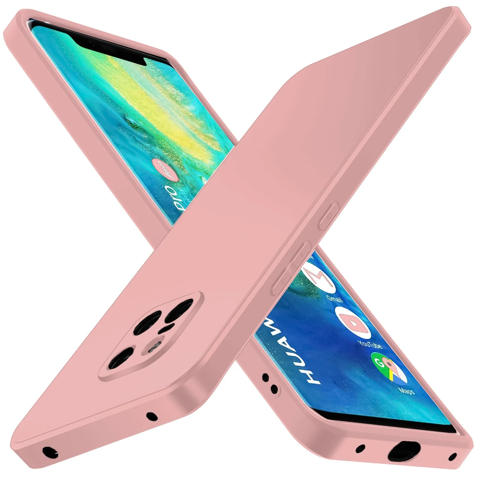 Dl3 Mobilak Huawei Mate 20 Pro Case,Soft Flexible Silicone Gel Rubber Bumper Cover,Full Body Shockproof Protective Phone Case (Neon Green)