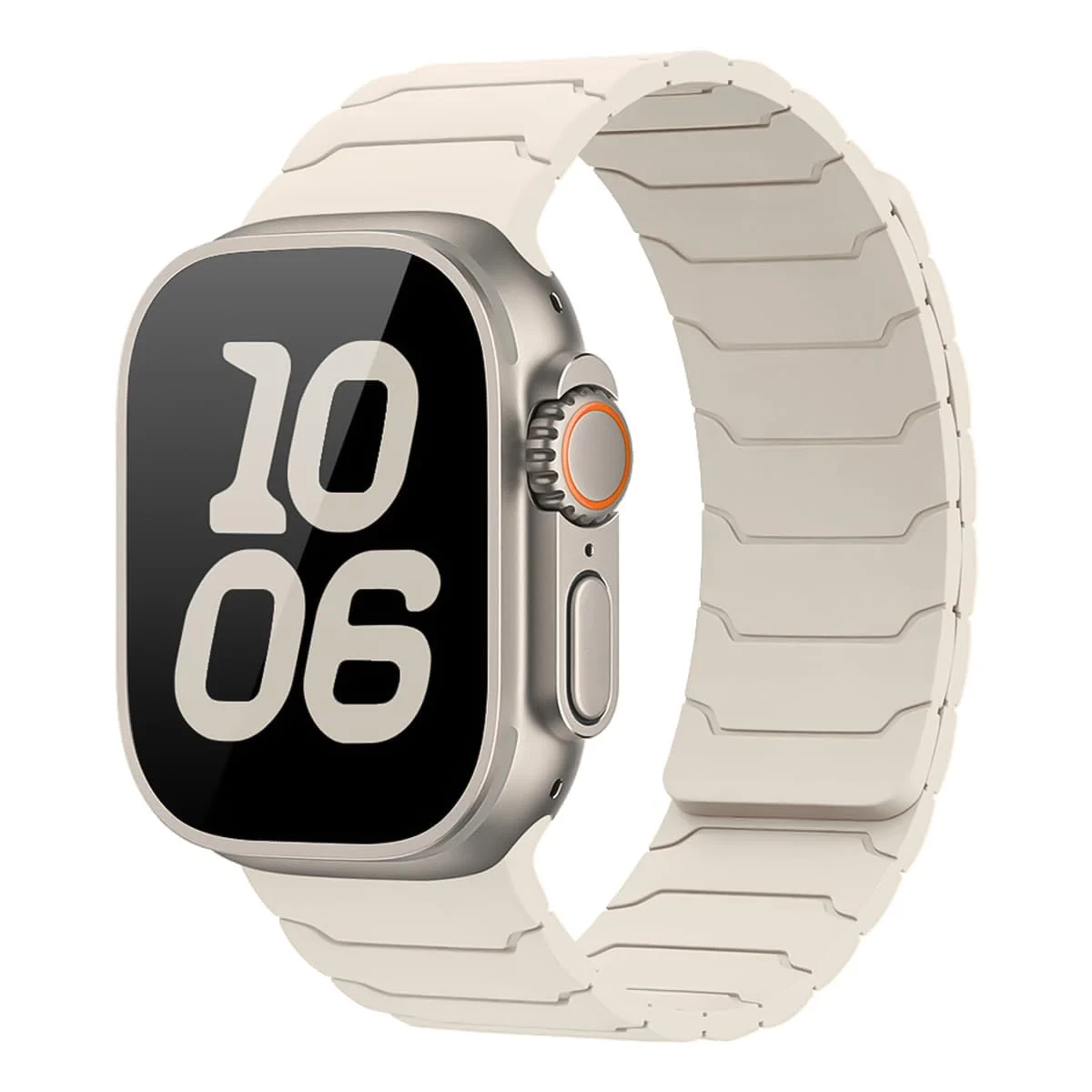 DL3 Mobilak Silicone Straps Compatible with Apple Watch Ultra Strap 49mm 46mm 45mm 44mm 42mm, Loop Band with Strong Magnetic Closure Designed for iWatch Ultra Ultra 2 Series 11 10 9 8 7 6 5 4 3 2 1 SE - A-Starlight