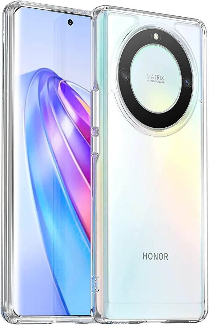 DL3 Mobilak Case Compatible with Honor X9a Case Crystal Soft TPU Gel Case Flexible Silicone Anti-Scratch Camera Protection TPU Cover - Clear