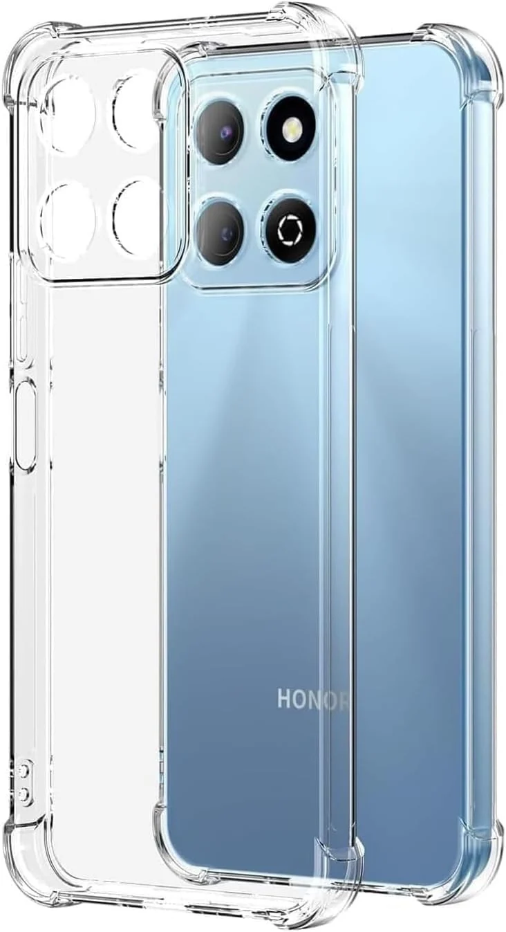 DL3 Mobilak Case Compatible with Honor X7C, Cover Silicone Transparent TPU Gorilla Anti-shock Protector Camera Shockproof Corners - Clear