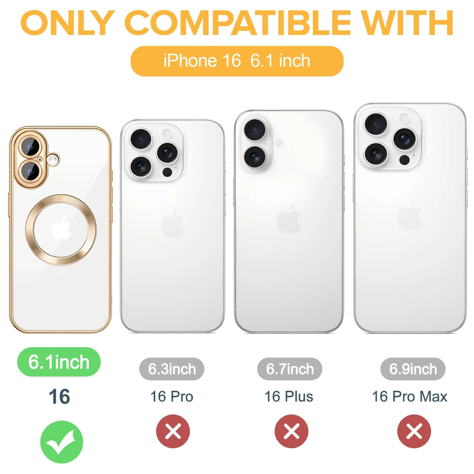 DL3 Mobilak Plated-Edge TPU Protective Case with Camera Protection for iPhone 16 - Gold