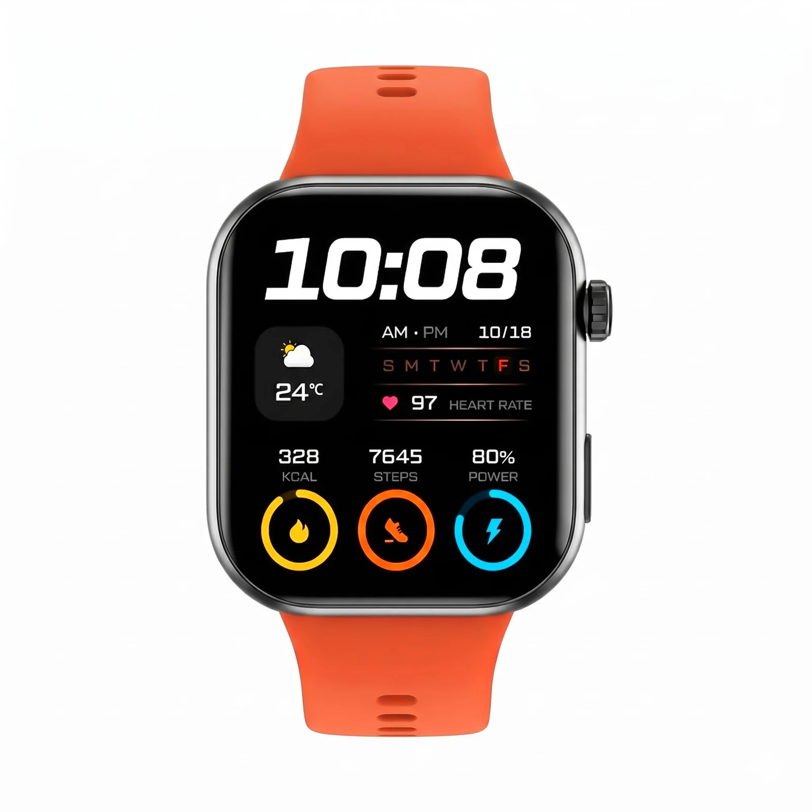 DL3 Mobilak Silicone Bracelet for HONOR Choice Watch 2i Strap, Soft Silicone Sport Replacement Strap for Women/Men, Adjustable Waterproof Sports Band for HONOR Choice Watch 2i - Orange