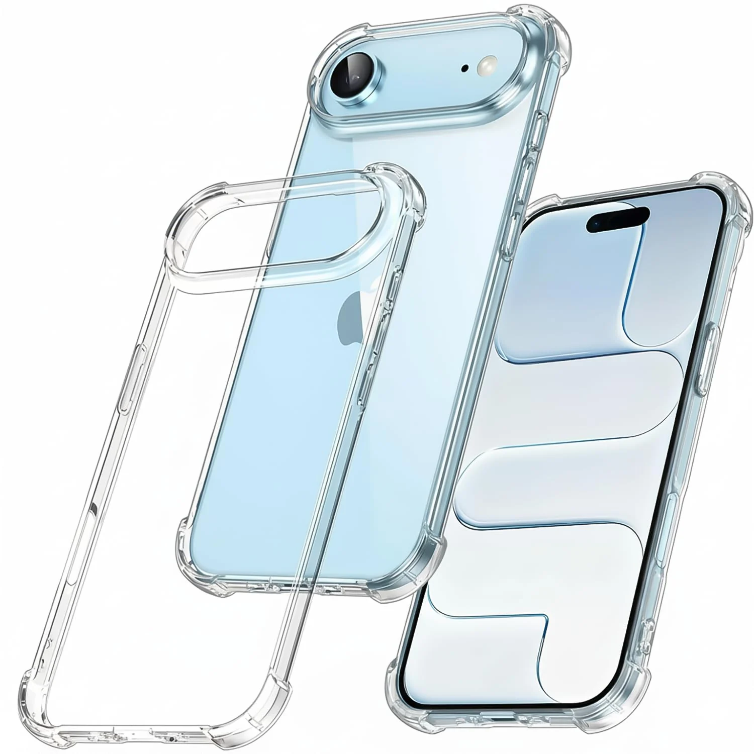 DL3 Mobilak Clear TPU Protective Case for iPhone 17 Air with Camera Protection and Shockproof Design - Clear