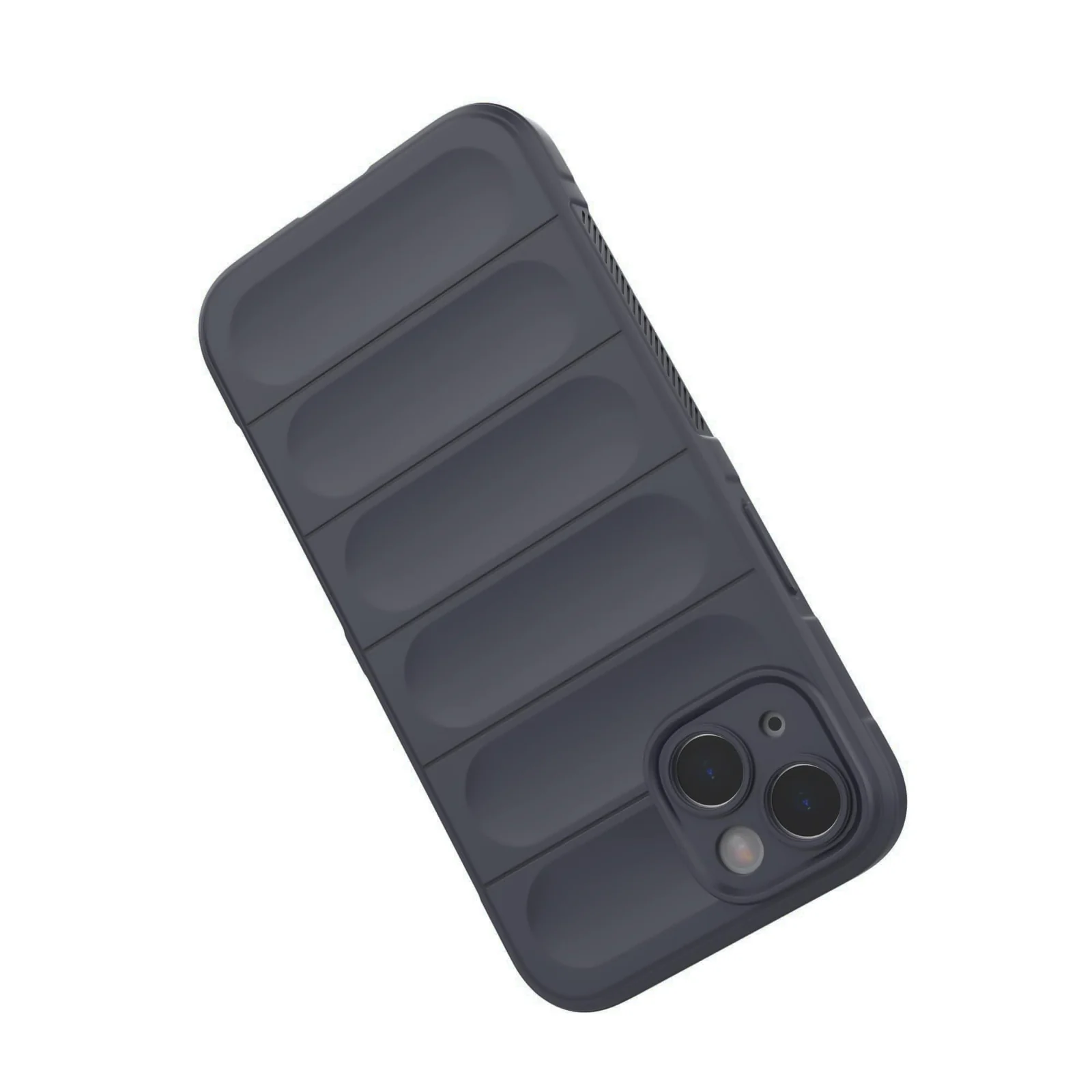 DL3 Mobilak Silicone Case for iPhone 15+ Plus 6.7-Inch Heavy Duty Protective [Slim Fit] Shockproof Soft Flexible Protective Design Shock-Absorption TPU Cover With Camera Protection - Dark Gray