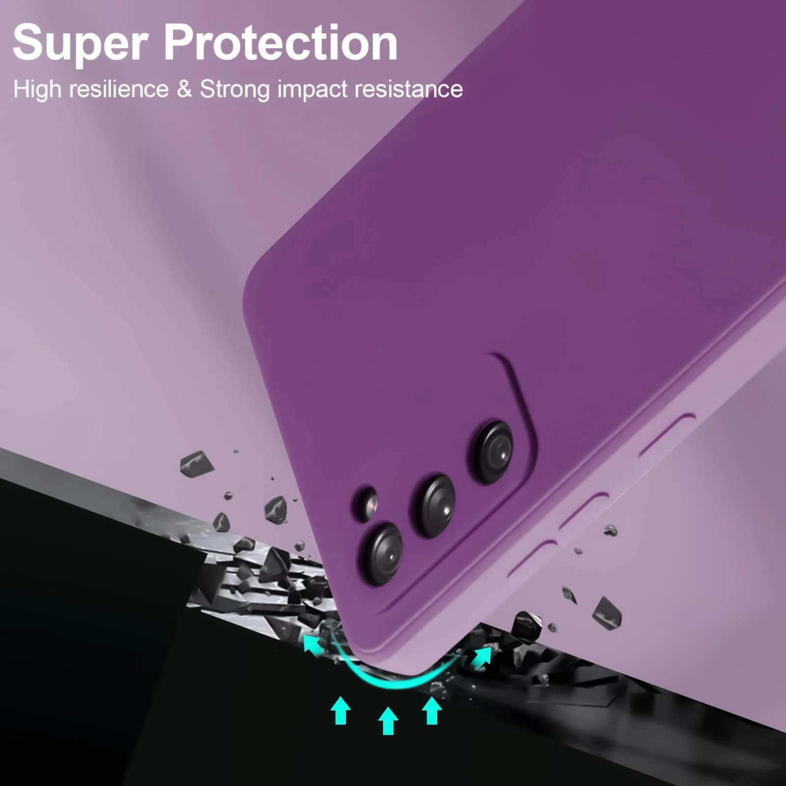 DL3 Mobilak Liquid Silicone Case for Samsung Galaxy S20 FE, Not compatible with MagSafe, Supports wireless charging, Camera protection - Violet