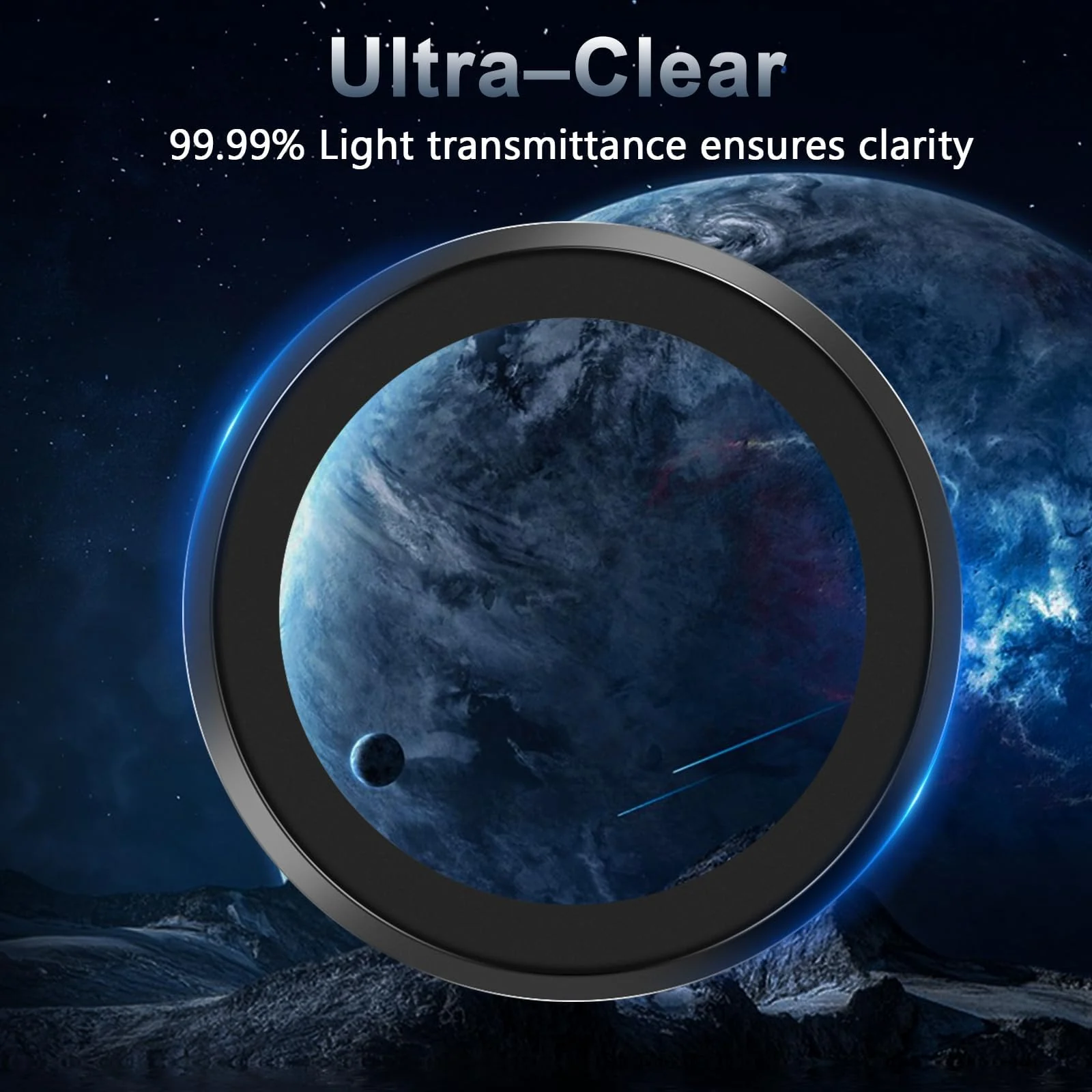 DL3 Mobilak Camera Lens Protector for Motorola Moto G85 5G Accessories, 9H Tempered Glass Metal Individual Ring Camera Cover Screen Protector, Case Friendly, Anti Scratch - Black