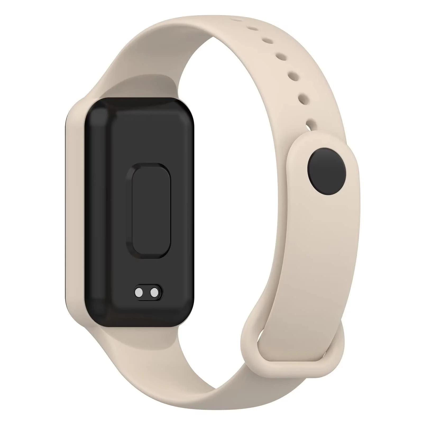 DL3 Mobilak Sport Band Compatible With Amazfit Band 7 Fitness Tracker Replacement Strap Soft Silicone Wristband Bracelet For Amazfit Band7 - Ivory White