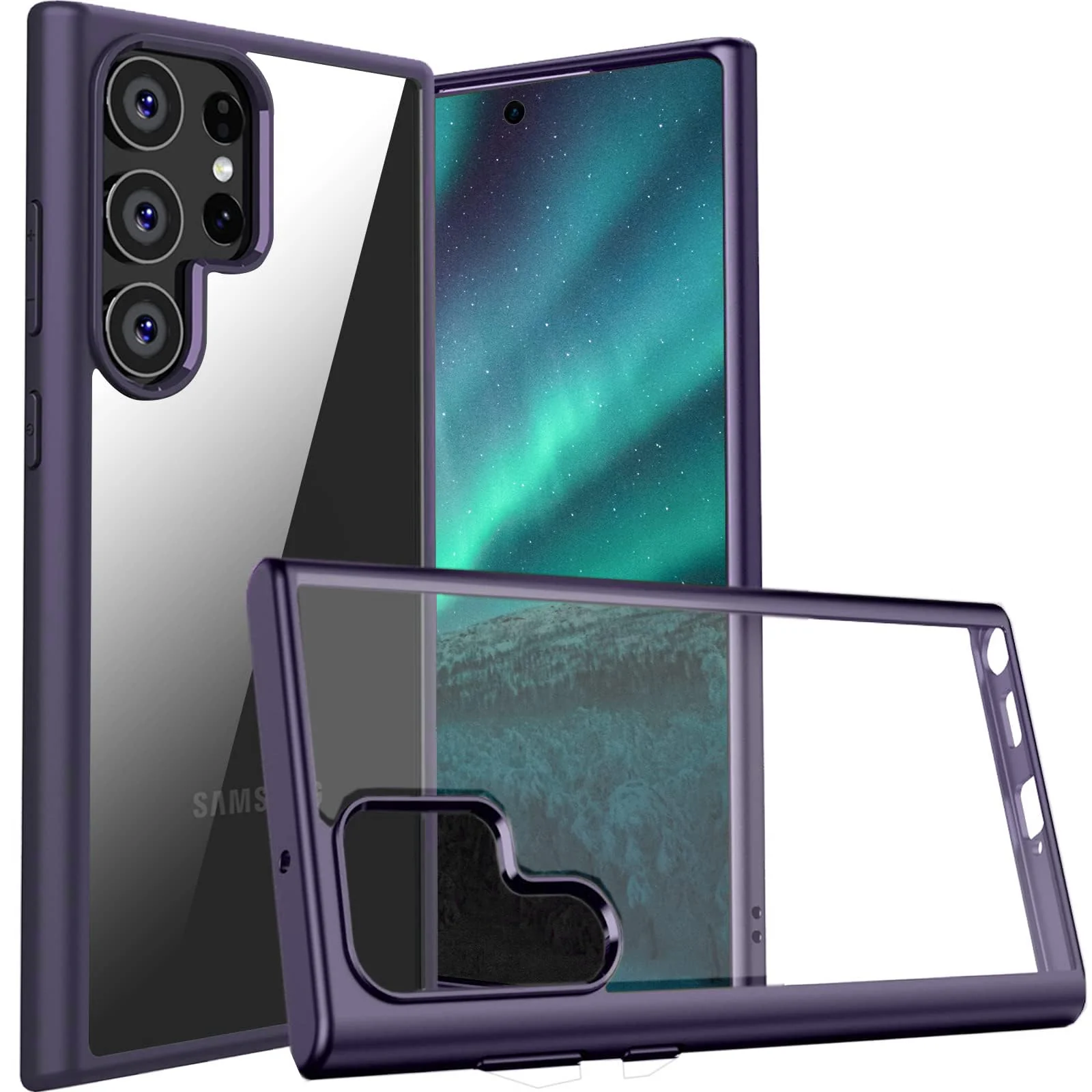 DL3 Mobilak Protective Phone Case for Samsung Galaxy S24 Ultra, Supports wireless charging, Shock-absorbing protection, Scratch-resistant surface - Deep Purple