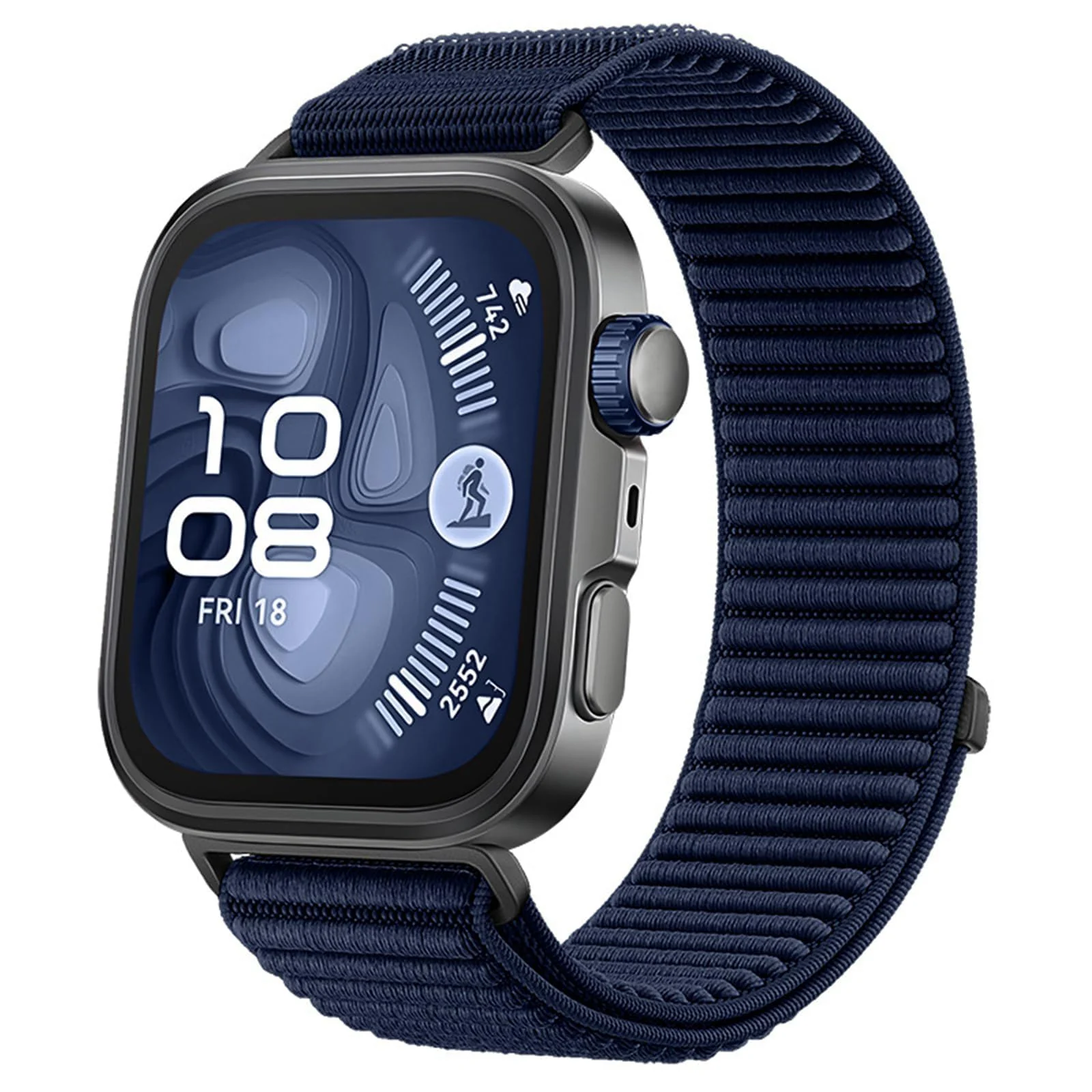DL3 MOBILAK Elastic Nylon Watch Strap for Huawei Watch Fit 3 / Fit 4 / Fit 4 Pro / Fit 5 / Fit 5 Pro, Deep Blue