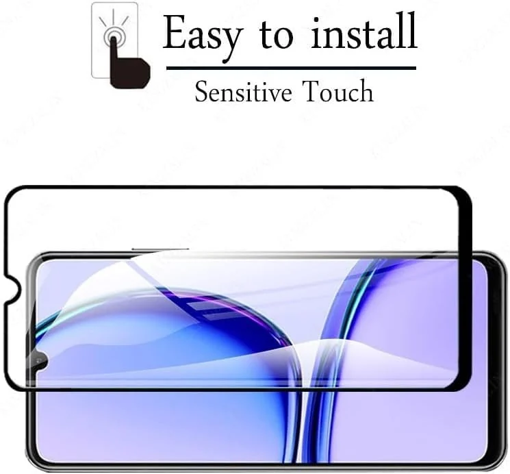 DL3 Mobilak 5D Full Glass Screen Protector For realme C53 / realme C51 Black Frame - Clear