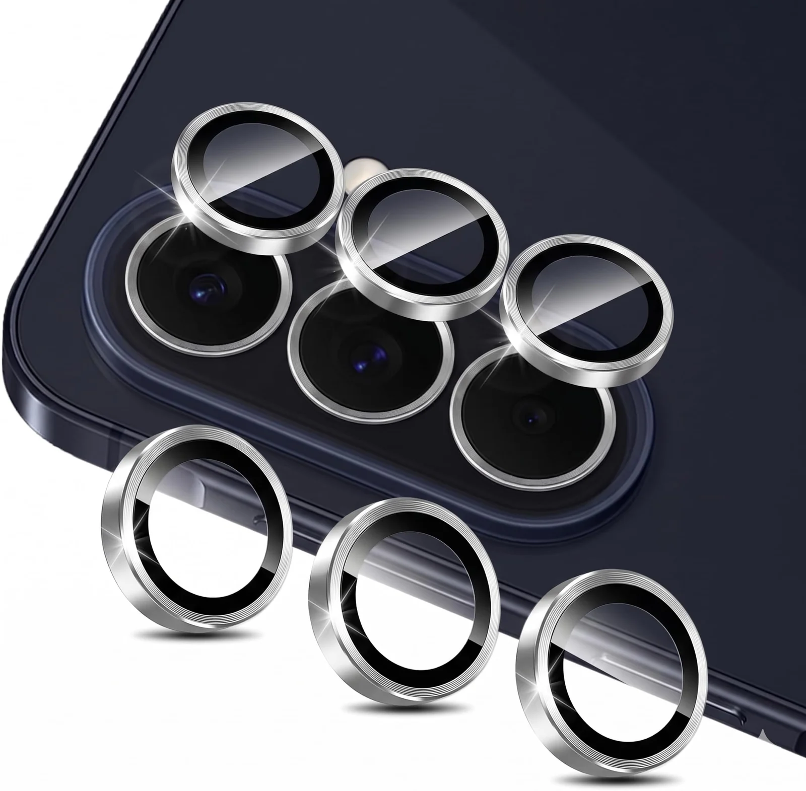 DL3 Mobilak Camera Lens Protector for Samsung Galaxy A57/A37 5G, 9H Tempered Glass Metal Individual Ring Camera Cover Screen Protector, Case Friendly, Anti Scratch