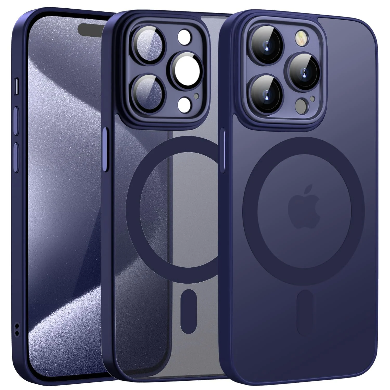 DL3 Mobilak Translucent Matte Case for iPhone 11 Pro, Compatible with MagSafe accessories, Supports wireless charging, Camera protection - Blue