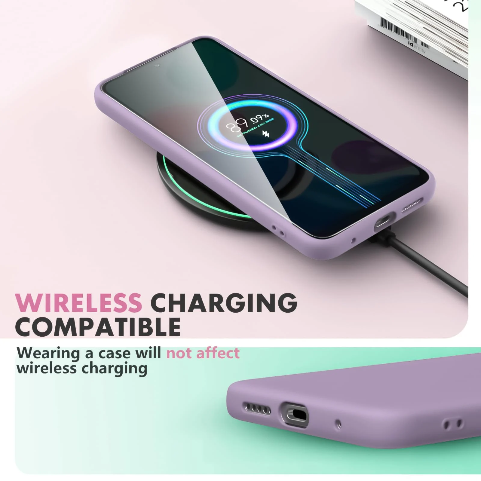 DL3 Mobilak Liquid Silicone Protective Case with Soft Microfiber Lining with Full Camera Protection for Xiaomi Redmi Note 12 Pro 4G / Redmi Note 11 Pro 4G&5G - Lavender