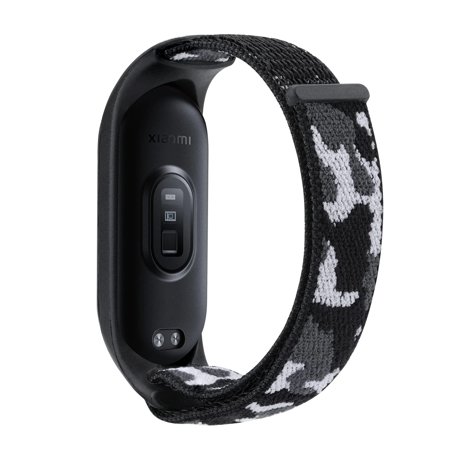 DL3 Mobilak Nylon Band for Xiaomi Mi Band 7/Mi Band 6/Mi Band 5/Mi Band 4/Mi Band 3, Bracelet Nylon Watch Strap Adjustable Sport Replacement Strap for Men Women - Camouflage Black