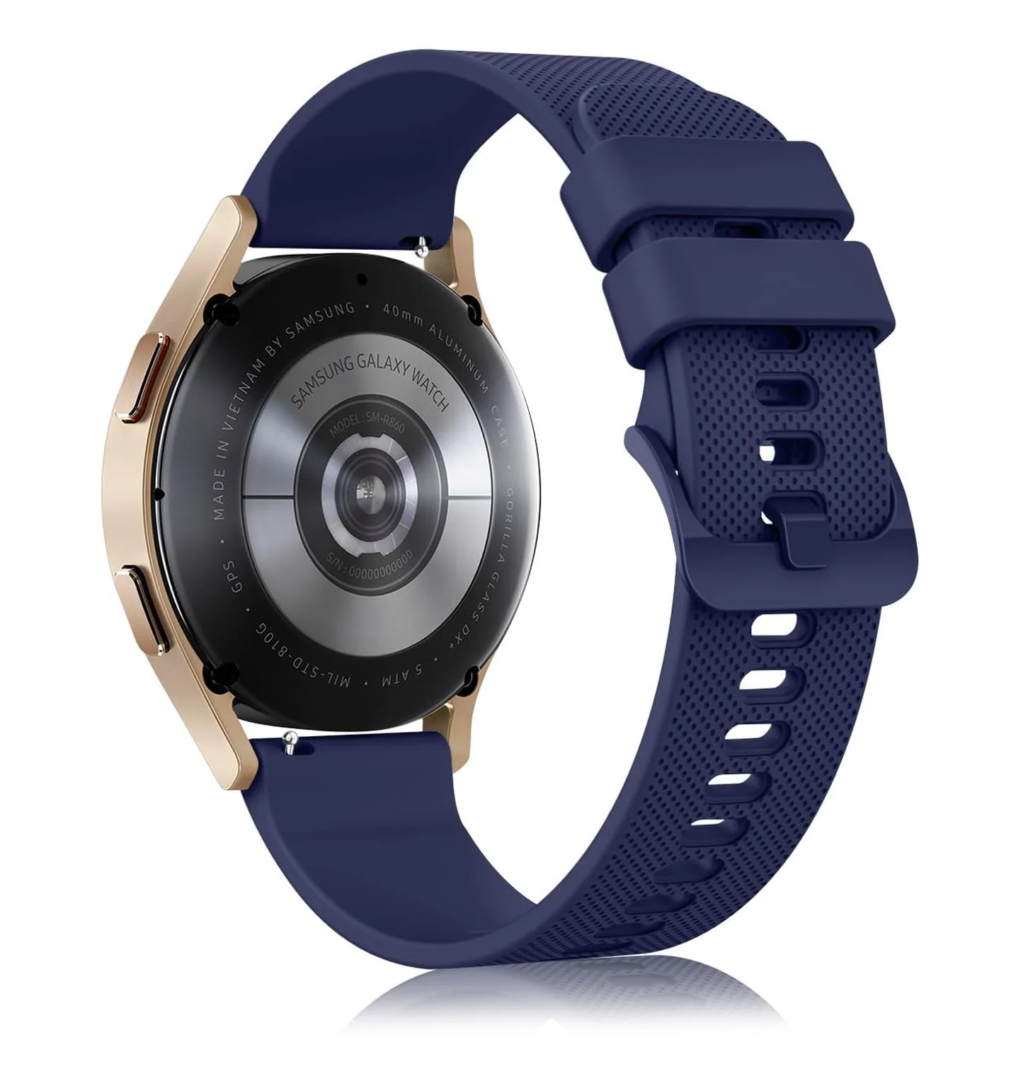 DL3 Mobilak Silicone Buckle Band 22MM Strap Compatible with Samsung Galaxy Watch 3 45mm/Watch 46mm/Gear S3/Huawei watch GT4 GT3 46MM/Huawei Watch 3&4/3&4 Pro/GT2E/GT2 Pro/GT GT2 46MM/Amazfit - Blue