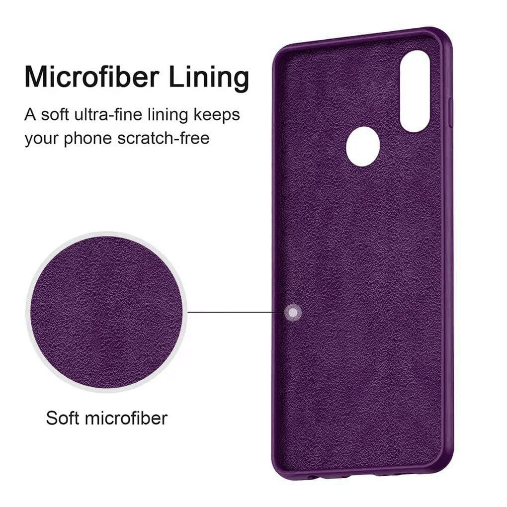 DL3 Mobilak Soft Silicone Protective Case for Huawei nova 3i with Microfiber Lining and Shockproof Design - Violet