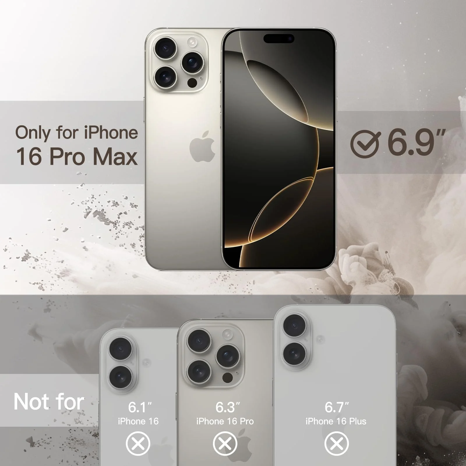 DL3 Mobilak Clear MagSafe-Compatible TPU Case for iPhone 16 Pro Max - Natural Titanium