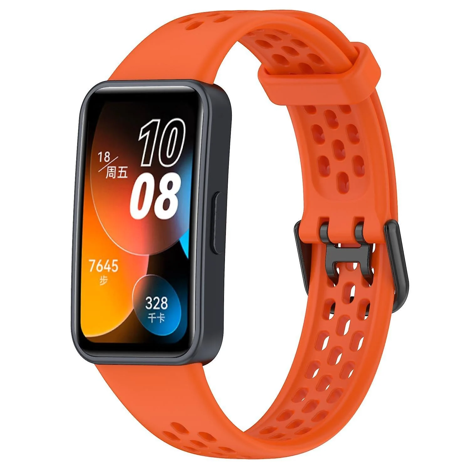 DL3 Mobilak Strap for HUAWEI Band 9 / HUAWEI Band 8 Replacement Band, Silicone Belt, Soft, Waterproof, Sweatproof, Easy to Put on and Take Off, HUAWEI Band 8/Band 9 Replacement Strap, Sport Band - Orange